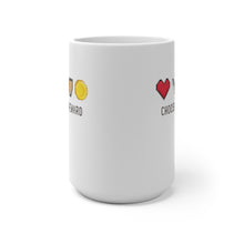 Load image into Gallery viewer, Magic Color Changing Mug with “Choose Your Reward” along with a Health Heart, Sword, Potion Bottle, Shield, and Coin.  Which would you choose?
