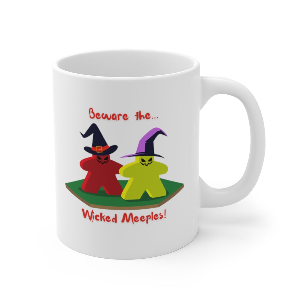 😈 Wicked Meeples 😈 Oh, those Wicked Meeples!  Sip your coffee, tea, or cocoa from this funny meeple mug by Red Fox Brand 