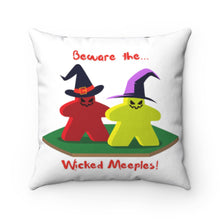 Load image into Gallery viewer, 😈 Wicked Meeples 😈 Oh, those Wicked Meeples!  Deck out your game room with this funny meeple pillow.   Game Room Pillow Decor by Red Fox Brand
