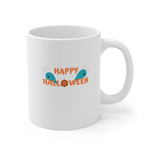 Load image into Gallery viewer, Happy Halloween with Spooky Ghosts - RPG 20 sided dice Mug
