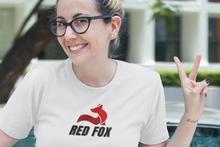 Load image into Gallery viewer, Red Fox couldn&#39;t keep his cool logo all to himself.  This updated unisex essential fits like one of your well-loved favorite tees.
